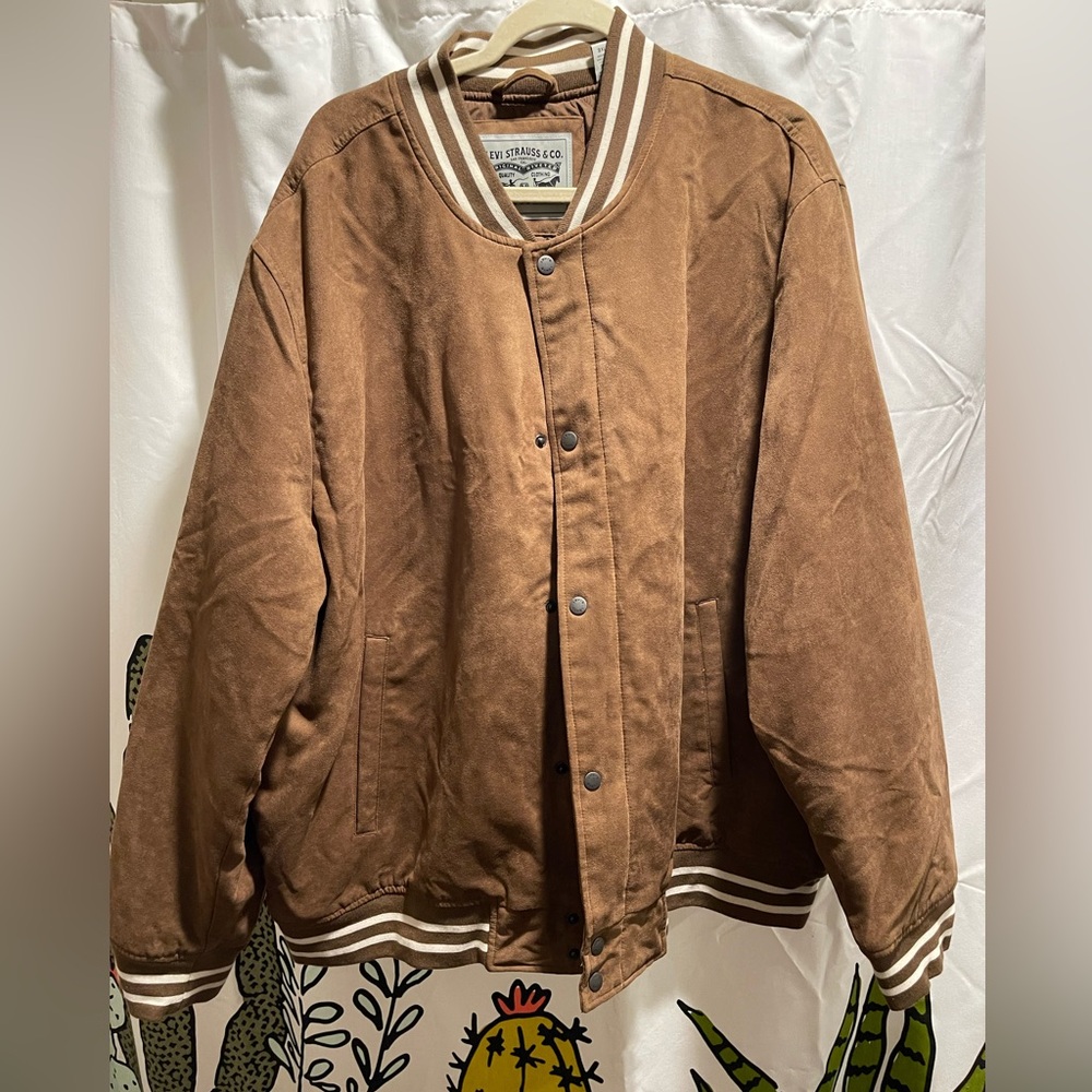Levi Faux Suede Varsity Jacket